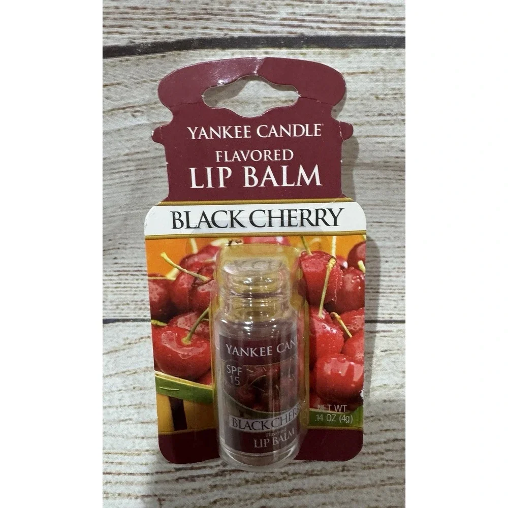 HTF Yankee Candle Lip Balm Black Cherry New Sealed Discontinued .14 oz Mini